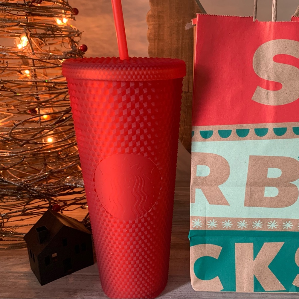 NEW Starbucks Studded Red Matte Tumbler!